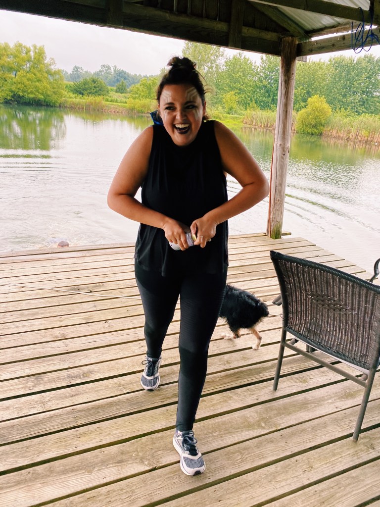 Valkyrie after her teammate hulk got the soul stone. 